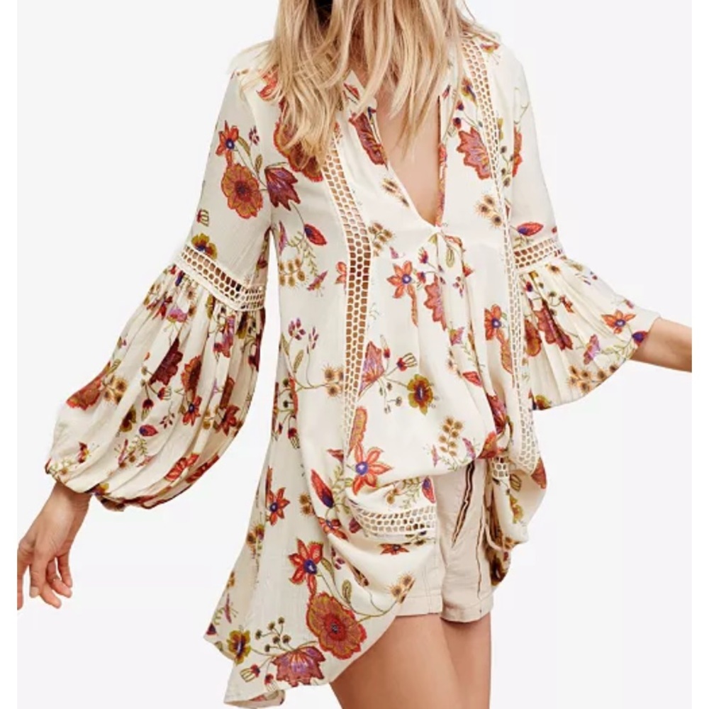 Free People Just the Two of Us Floral Tunic/Dress